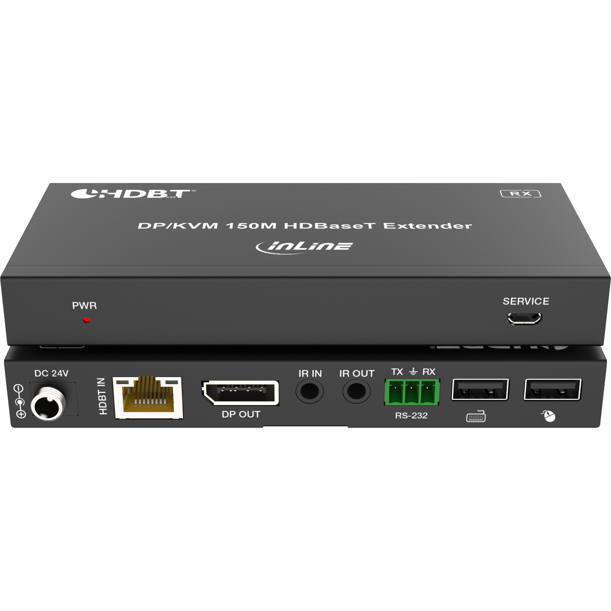 InLine KVM-Extender, DisplayPort 4K/60Hz, HDBaseT, 100 m, Set (57885N)