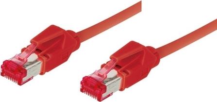 Patchkabel S/FTP, PiMF, Cat 6, rot, 3.0 m halogenfrei, mit Draka-Kabel und Hirosesteckern TM21 (bisherige Bezeichnung S/STP) (71803R)