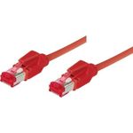 Patchkabel S/FTP, PiMF, Cat 6, rot, 3.0 m halogenfrei, mit Draka-Kabel und Hirosesteckern TM21 (bisherige Bezeichnung S/STP) (71803R)