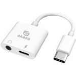 Akasa USB Type-C to 3.5mm Headphone Jack & PD 15W charging port (AK-CBCA30-08WH)