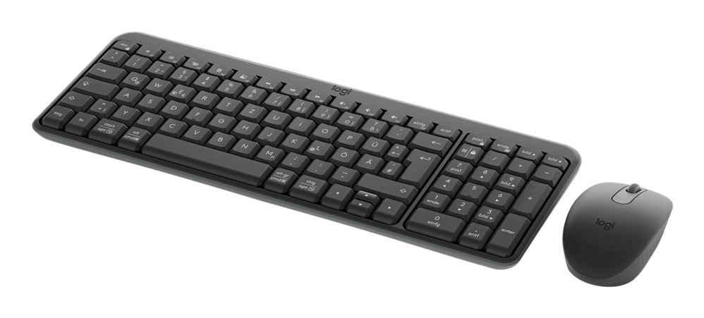 Logitech MK250 Kabelloses Tastatur- und Maus-Set Bluetooth LE QWERTZ Deutsch Graphit