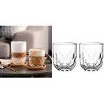 Esmeyer Leonardo Kaffeeglas GOCCE, 220 ml, 2er Set Dekor mit Tropfenrelief, spülmaschinengeeignet, - 1 Stück (388-4616)