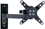 Wandhalterung für LCD TV LED 33,00cm (13")-30 neigbar 2 Gelenke, Kurzarm, schwarz Hersteller: Techly (ICA-LCD-105BK)