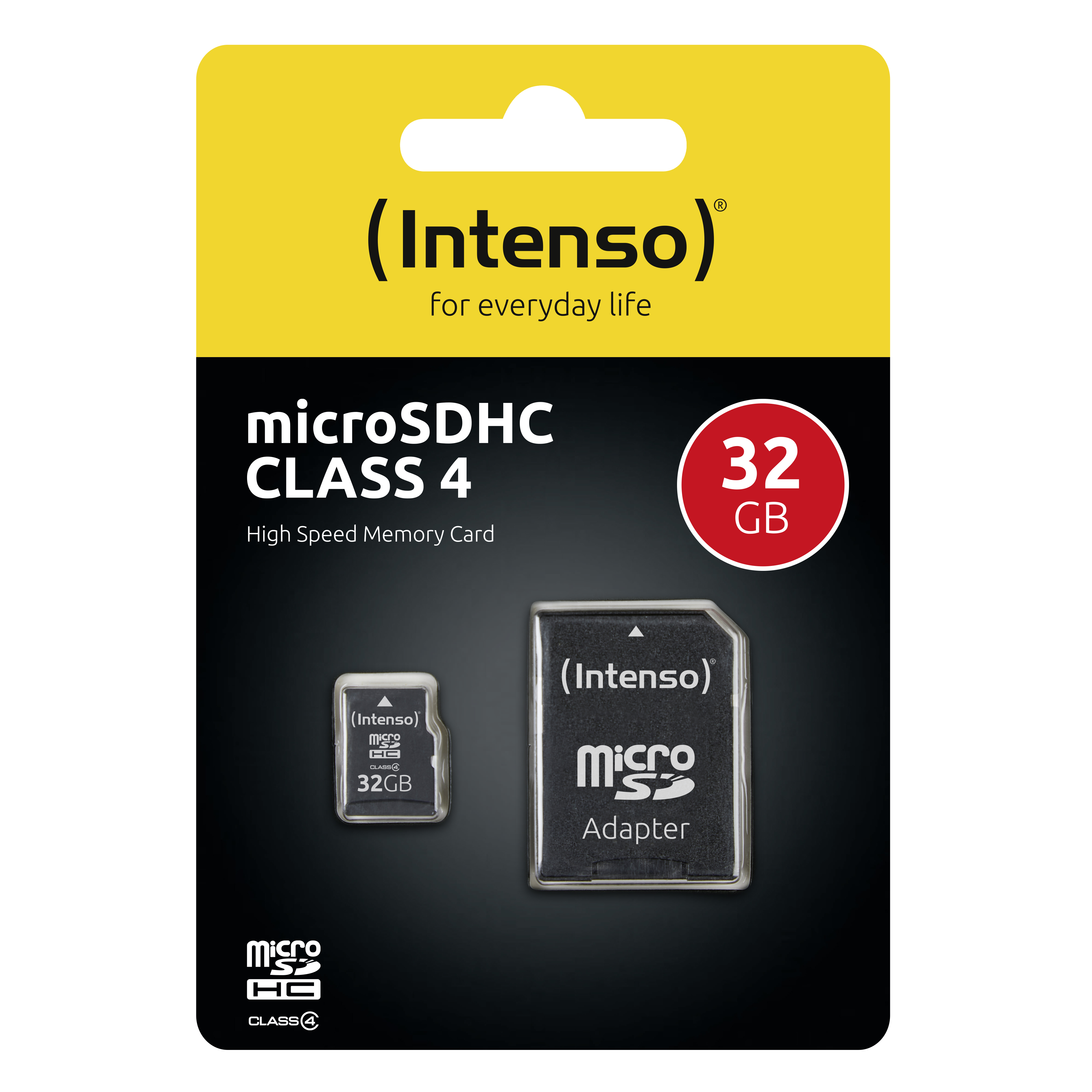 Intenso microSDHC Karte 32 GB Class 4 inkl. SD-Adapter Schwarz
