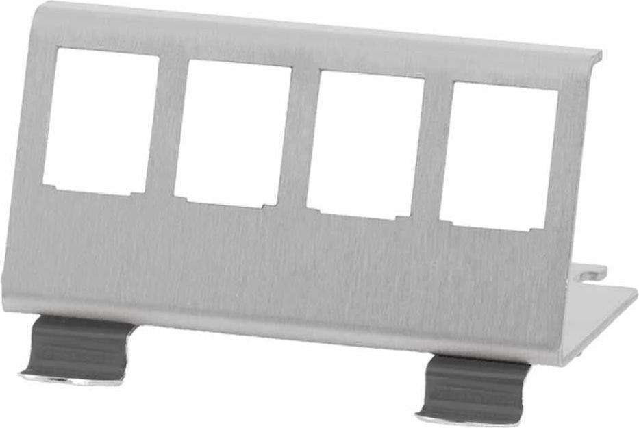 LogiLink MP0074 - Hutschienenhalter für 4 Keystone Module Edelstahl (MP0074)
