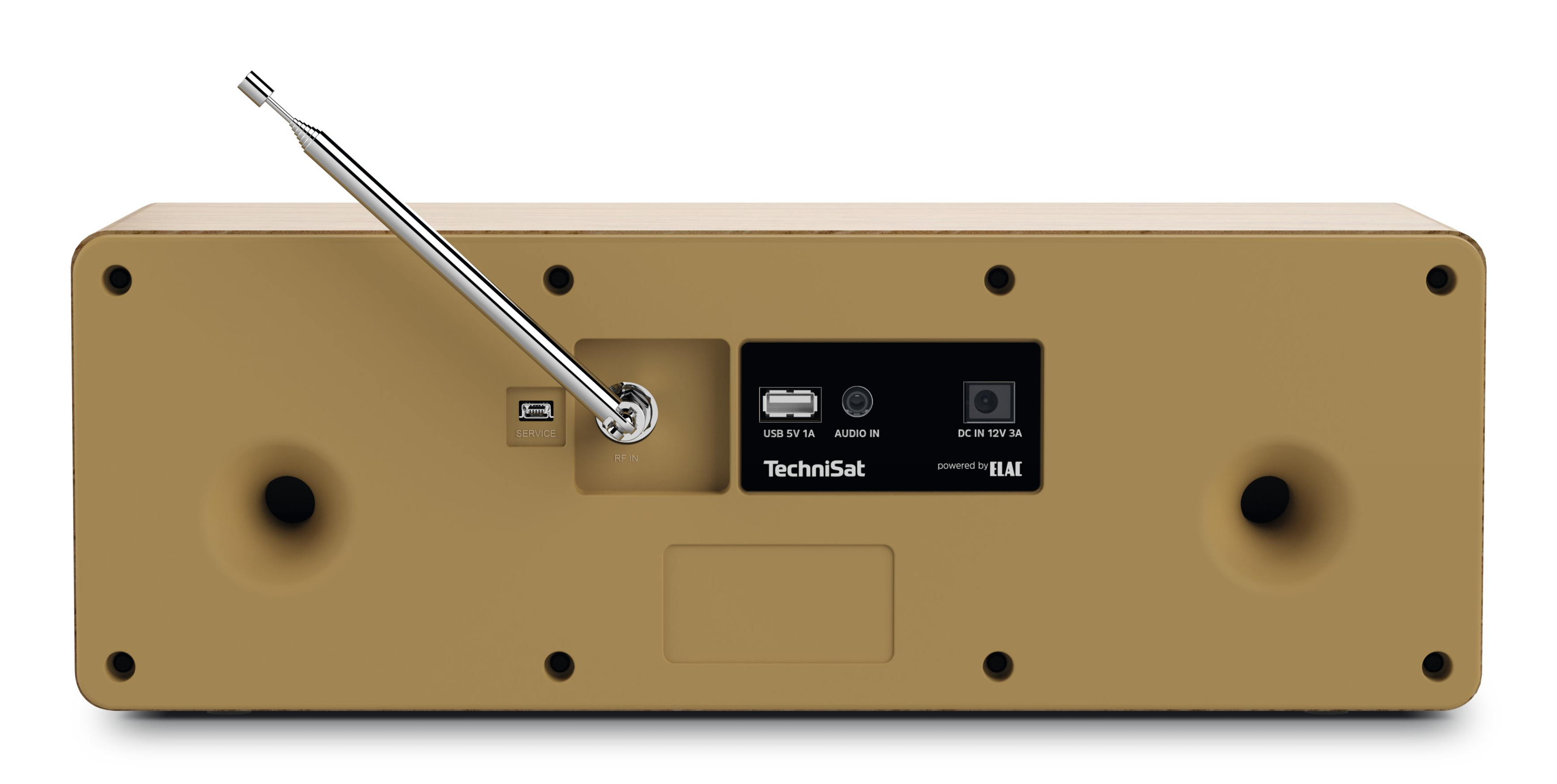 TechniSat DIGITRADIO 3 ASA Tragbares Radio DAB+ UKW 20 W Bluetooth CD-Player Blackberry, Eiche