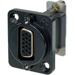 Neutrik NADB15FF-B Kabeladapter VGA Schwarz - Edelstahl (NADB15FF-B)