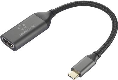 HDMI Adapterkabel USB-C Stecker 15 cm Schwarz RF-5234038 Geflechtschirm (RF-5234038)