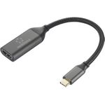 HDMI Adapterkabel USB-C Stecker 15 cm Schwarz RF-5234038 Geflechtschirm (RF-5234038)