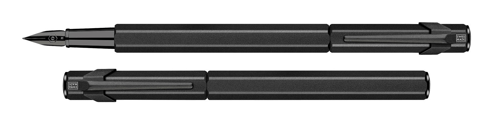 Caran d'Ache 849 Black Code Füllfederhalter Strichstärke M Edelstahlfeder Schwarz