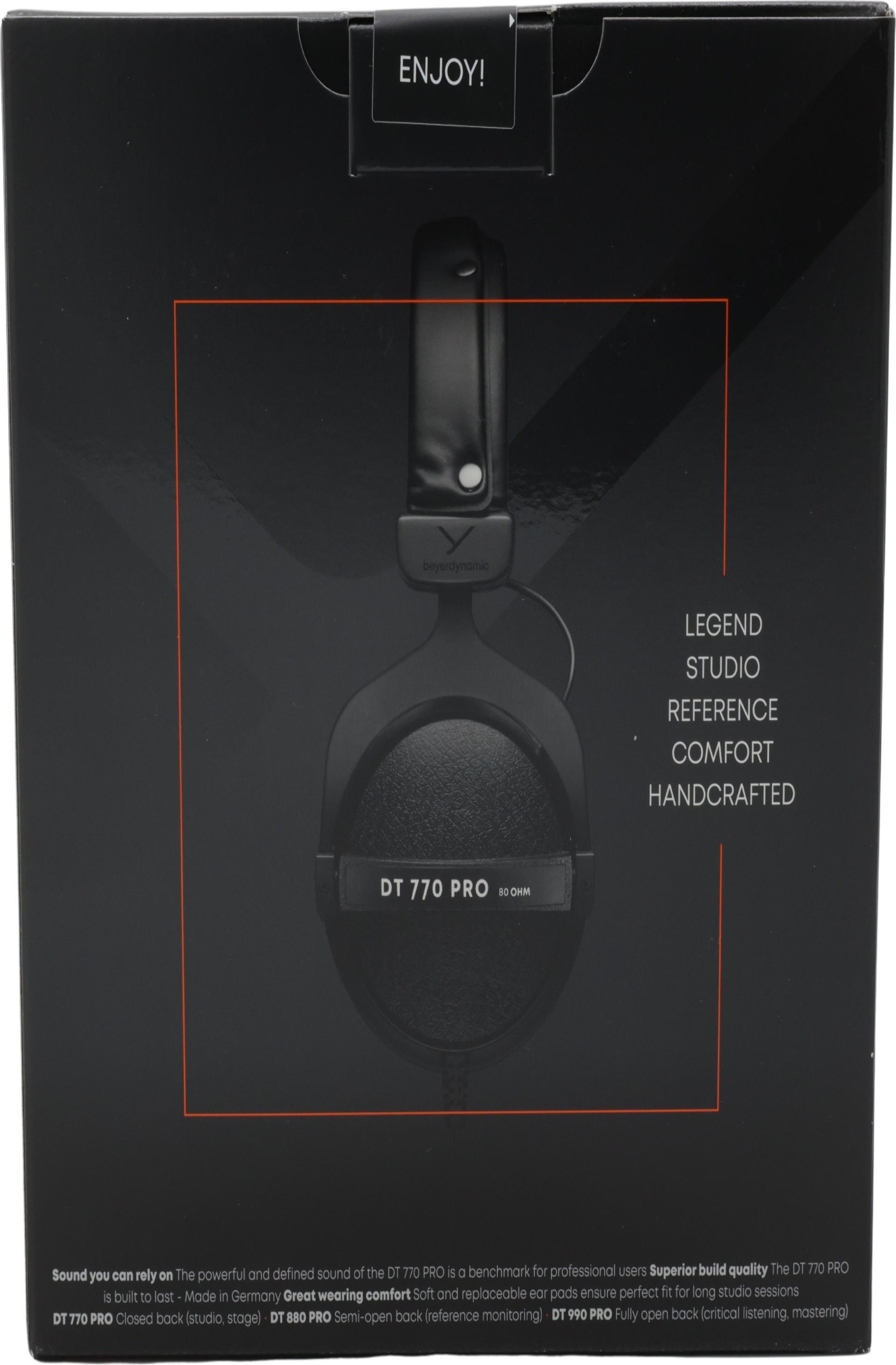 Beyerdynamic DT 770 PRO 80 Ohm Studiokopfhörer Over-Ear Geschlossen Schwarz