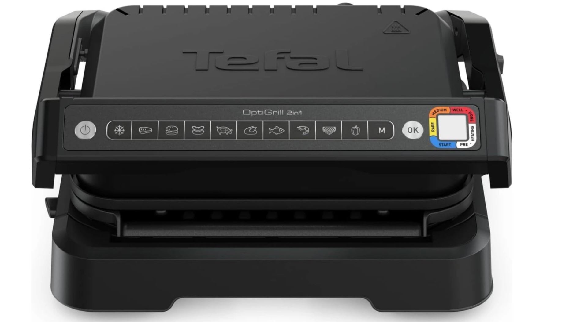 Tefal OptiGrill 2in1 GC7728 Kontaktgrill schwarz 2100 W 600 cm² Grillfläche