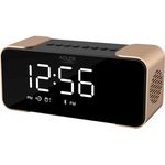 Adler Funkwecker mit Radio AD 1190 AUX in, Kupfer/Schwarz, Alarmfunktion (AD1190 COPPER)