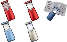 WEDO Lupe Lucina mit LED-Licht, silber Vergrößerung: 3-fach, metallisch schimmernde Gehäusefarben, - 1 Stück (2717728)