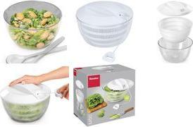 metaltex Salatschleuder Turbo, mit Seilzug, weiß Material: Kunststoff, transparenter Behälter, - 1 Stück (252155034)