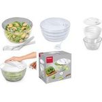 metaltex Salatschleuder Turbo, mit Seilzug, weiß Material: Kunststoff, transparenter Behälter, - 1 Stück (252155034)