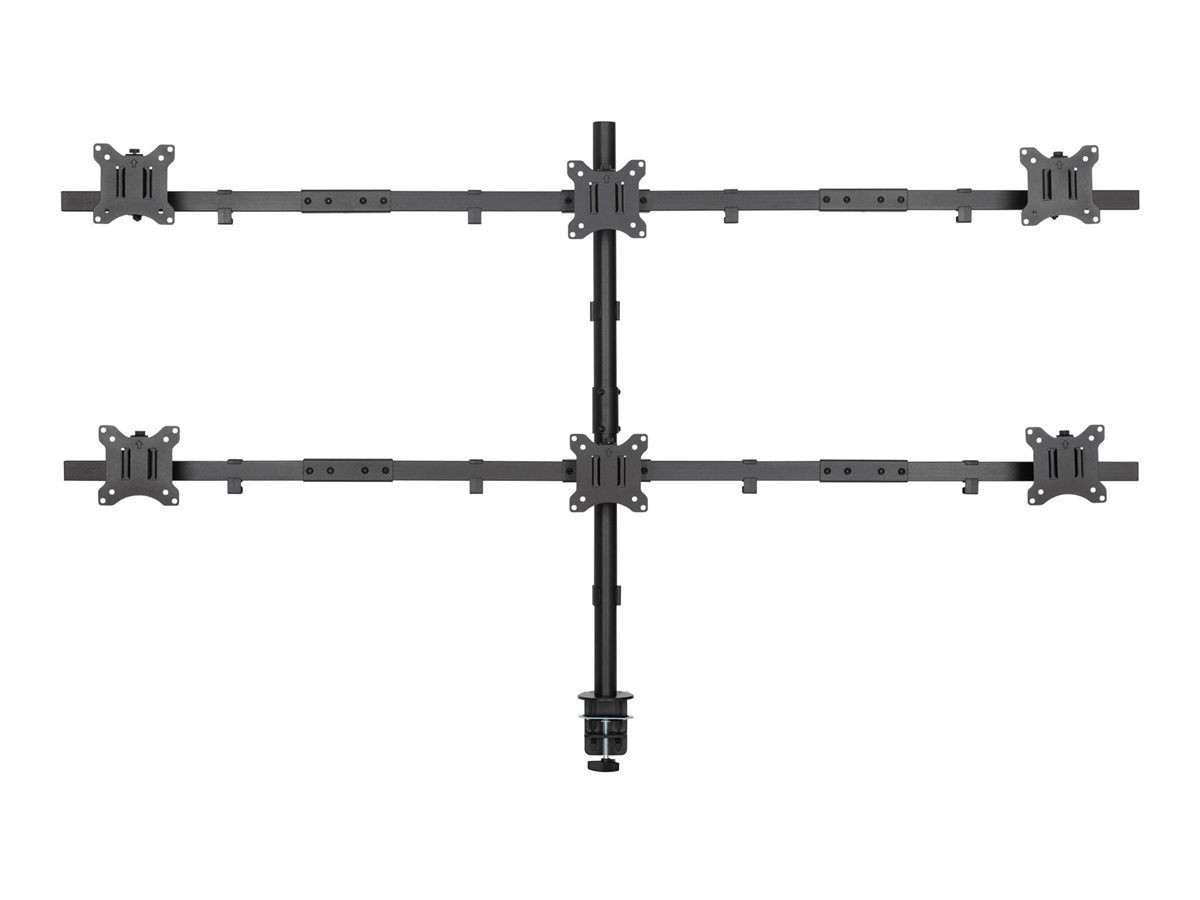 InLine Tischhalterung 23108I für 6 LCD-/LED-Displays bis 32" max. 7kg Schwarz