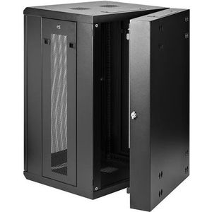 StarTech.com 18U 19" Wall Mount Network Cabinet, 16" Deep Hinged Locking IT N...