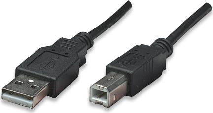 Manhattan 0.5m USB 2.0 A M/B M 0.5m USB A USB B Schwarz USB Kabel (374507)