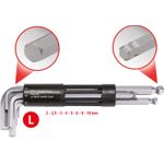 KS TOOLS 7,60cm (3") 1 Innen6kant-Winkelstiftschlüssel-Satz,8-tlg. lang, Kugelkopf (151.2100)