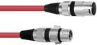 Omnitronic 30220899 XLR Verbindungskabel [1x XLR-Stecker 3 polig - 1x XLR-Buchse 3 polig] 1.00 m Rot (30220899)