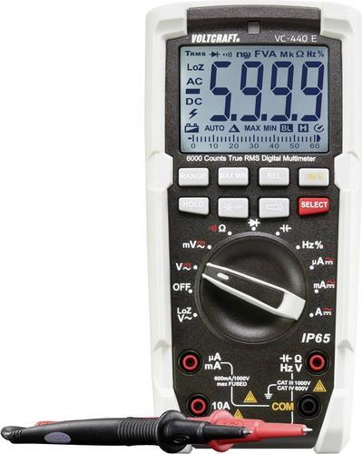 VOLTCRAFT VC-440 E Hand-Multimeter digital Strahlwassergeschützt (IP65) CAT III 1000 V, CAT IV 600 V Anzeige (Counts): 6000 (VC-440 E-ISO)