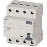 FI-Schutzschalter 40/0.03A 3polig+N 400V 4TE F (5SV33443)