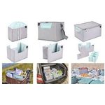 keeeper Einkaufsorganizer-Set "nea", Gr. XL, grau/aquamarine zum Vorsortieren der Einkäufe, inkl. Trennelement und - 1 Stück (1229962400000)