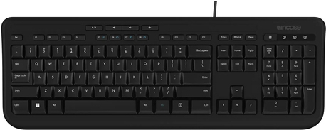 INCASE WIRED KEYBOARD 600 EN-UK LAYOUT QWERTY EN/FR/NL/DE BLACK EMEA (ANB-00006)