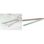 WEDO Dreikant-Maßstab Architekt, aus Aluminium, silber farbige Hohlkehlen, geprägte Teilung, - 1 Stück (5255101)