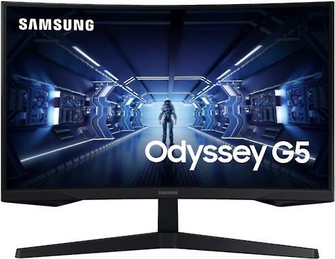 Samsung Odyssey G5 C27G54TQWU - G55T Series - LED-Monitor - gebogen - 68cm (27) - 2560 x 1440 WQHD @ 144 Hz - VA - 250 cd/m² - 2500:1 - 1 ms - HDMI, DisplayPort - Schwarz (LC27G54TQWUXEN)