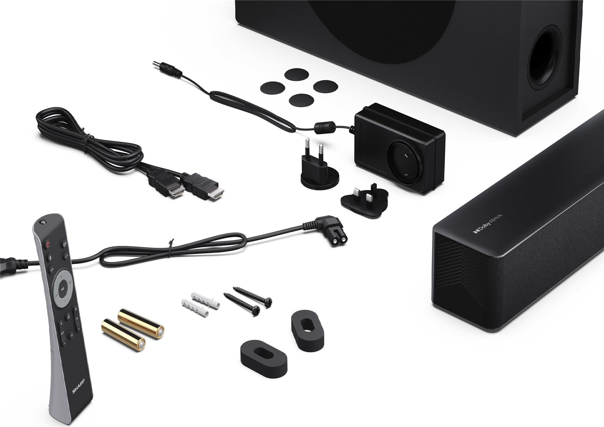 Sharp HT-SBW310 Soundbar mit kabellosem Subwoofer schwarz (HT-SBW310)