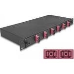 Delock 19? LWL Spleißbox 6 x SC Duplex OM4 1HE spleißfertig komplett bestückt (67002)