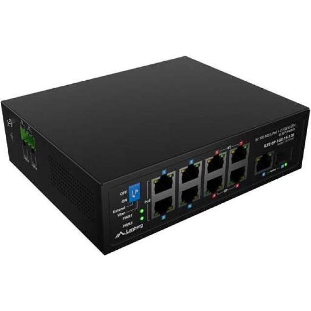 LANBERG Switch ILFE-8P-1GE-1S-120 Light Indus. PoE 4xBT 4xAT (ILFE-8P-1GE-1S-120)