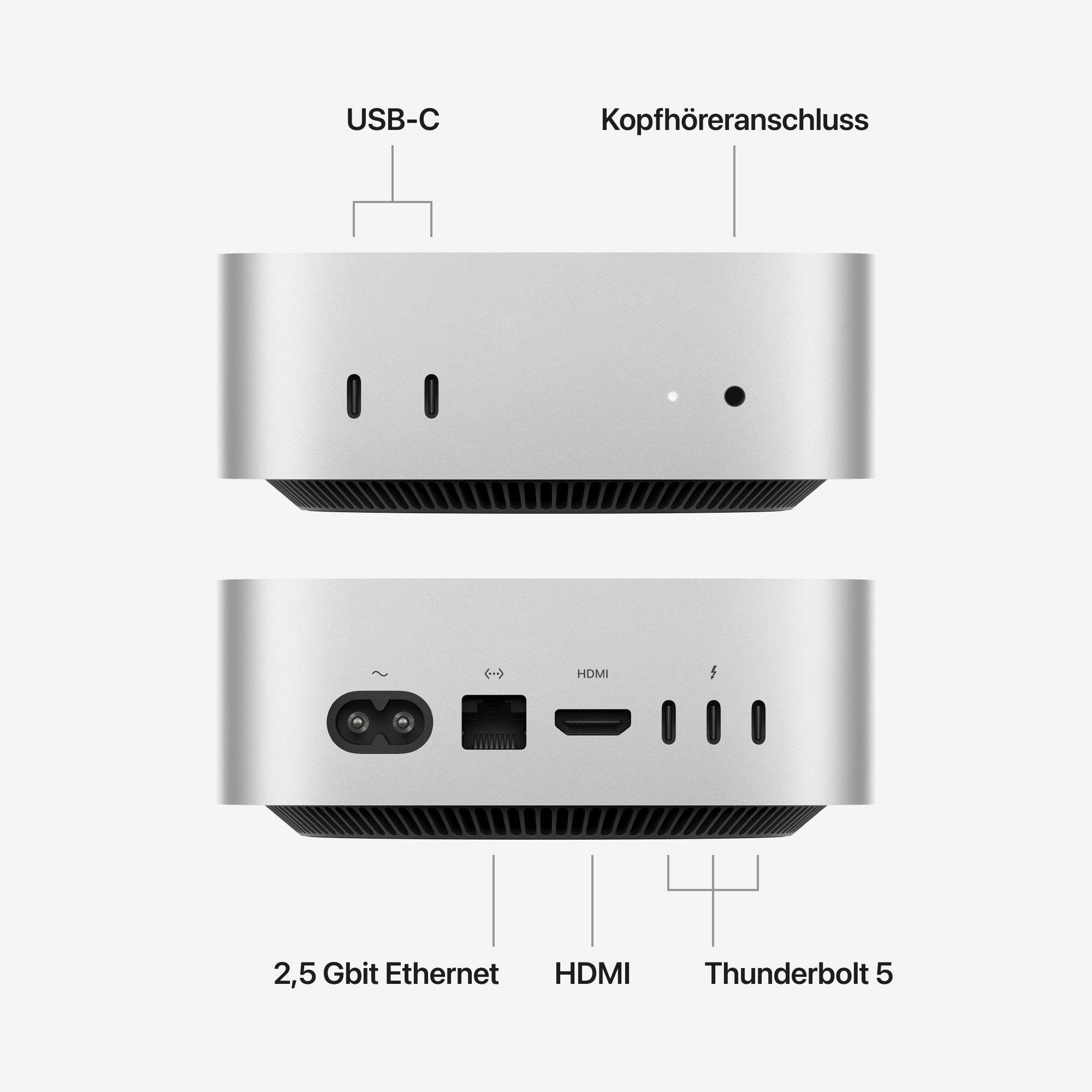 Apple Mac mini M5 Pro 24 GB RAM 512 GB SSD Silber