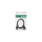 InLine® HDMI Mini Superslim Kabel A an A, High Speed HDMI® Cable with Ethernet, schwarz / gold, 1m (17501S)