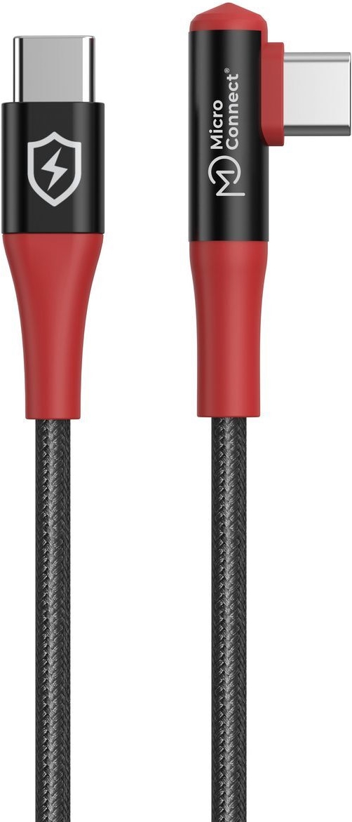 MicroConnect Safe Charge Angled USB-C to C Data Blocker cable 240W (MC-ANGCUSBC-SC-240W)