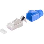 S/CONN Quality RJ45-Stecker SET für Verlegekabel bis AWG 23 mit Zugentlastung (1667206710B)