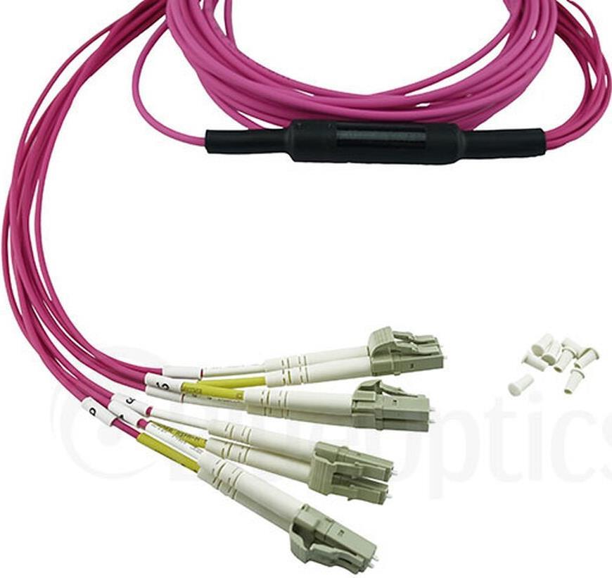 BlueOptics SFP6141FU10MKB Glasfaserkabel 10 m MTP 4x LC OM4 Pink (SFP6141FU10MKB)
