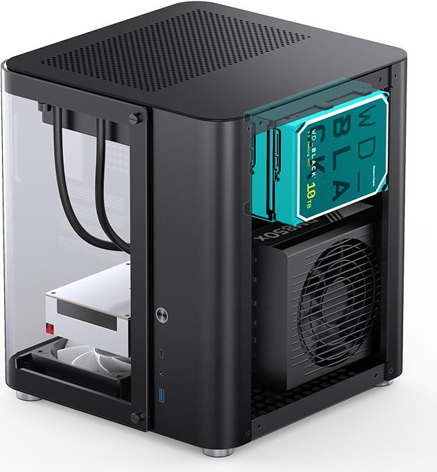Jonsbo TK-1 2.0 Micro-ATX Gehäuse Tempered Glass TK-1 BLACK