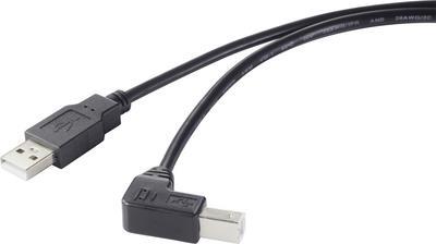 Renkforce RF-4613068 USB Kabel 0,5 m USB 2.0 USB A USB B Schwarz (RF-4613068)