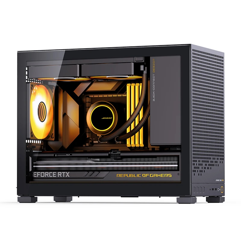 Jonsbo D32 PRO Midi Tower PC-Gehäuse Micro-ATX Tempered Glass Schwarz