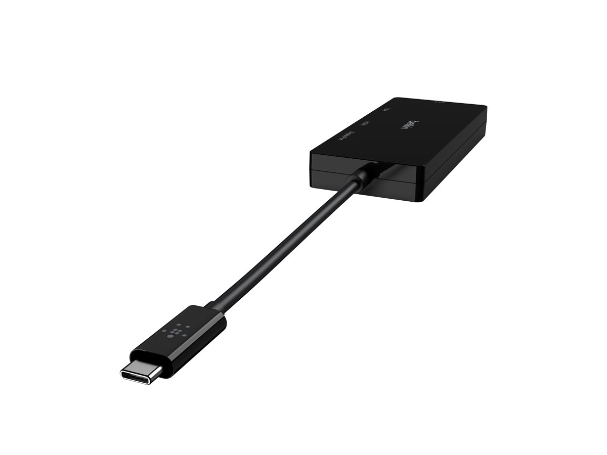 Belkin USB-C Videoadapter HDMI VGA DisplayPort DVI 4K Schwarz