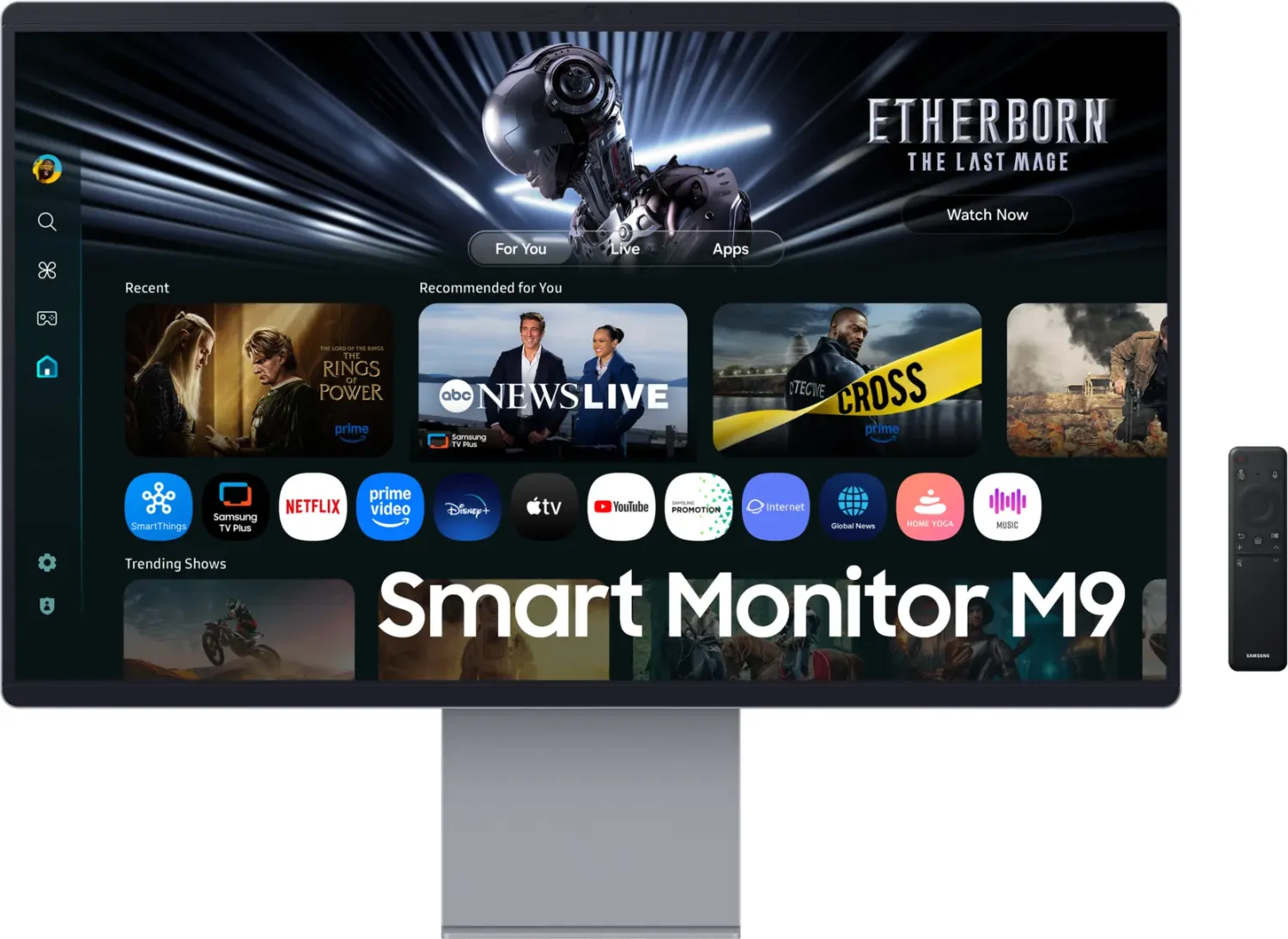 Samsung M90SF S32FM900SU Smart Monitor 81,3cm (32") 4k UHD, QD-OLED , 0,03 ms, 165 Hz, HDMI, DisplayPort, G-Sync (LS32FM900SUXEN) (B-Ware)