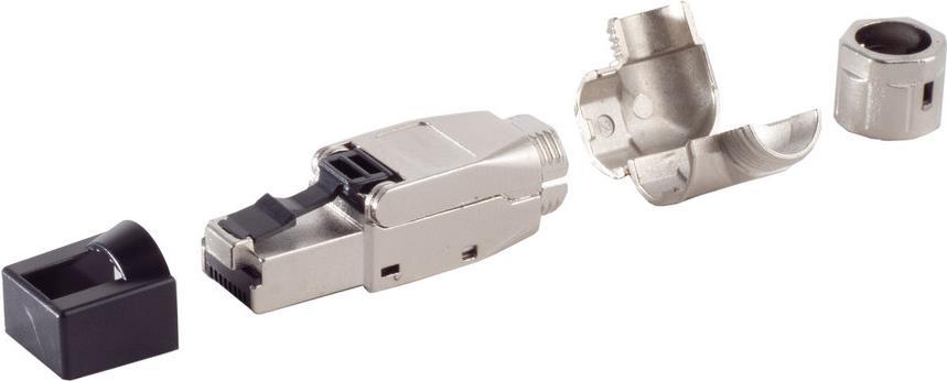 shiverpeaks ®-BASIC-S--Netzwerkstecker, cat. 8.1 Tool-less RJ45 Stecker, werkzeuglos, Winkel, STP (BS08-45010)