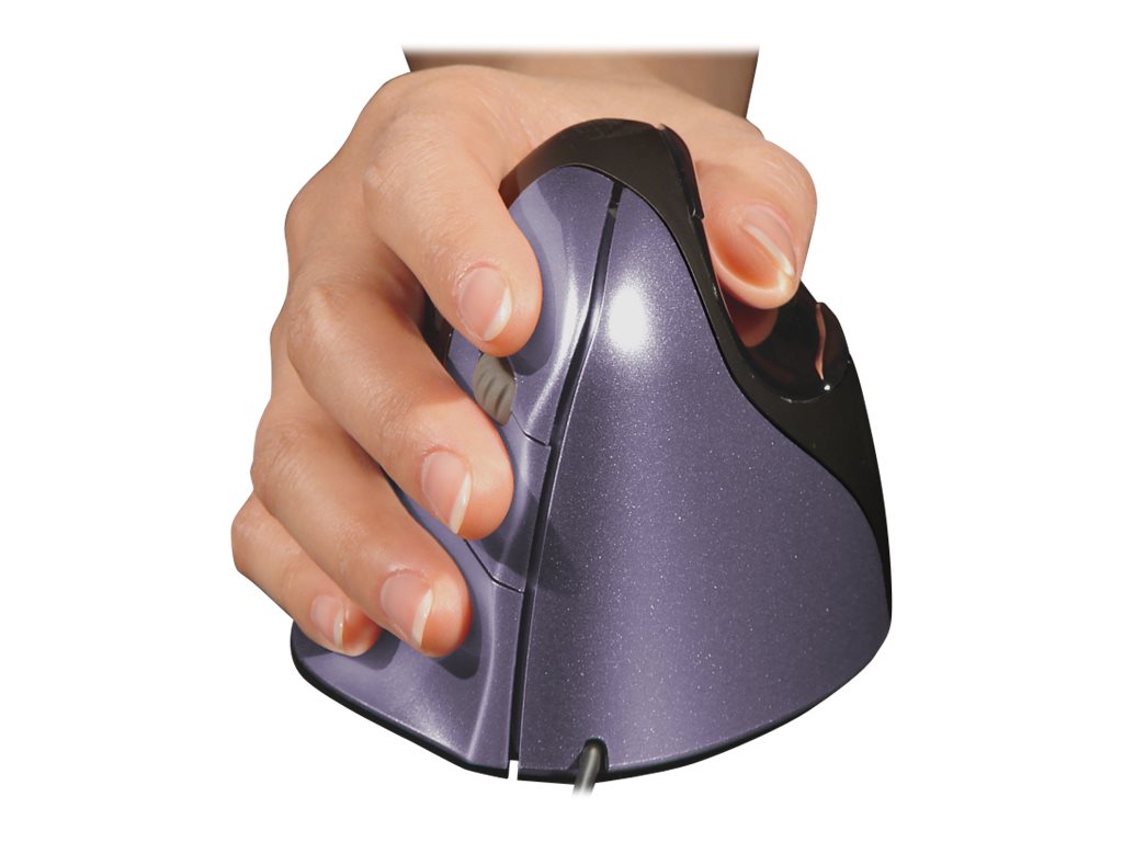 Evoluent VerticalMouse 4 Small USB Vertikale Maus Schwarz, Violett