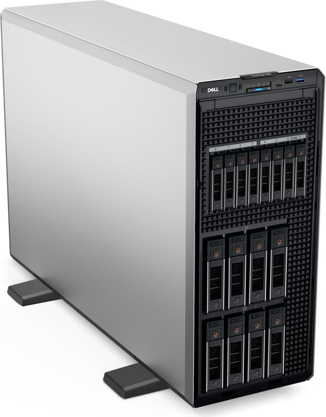 Dell PowerEdge T560 Tower Server Intel Xeon Silver 4514Y 64 GB RAM 960 GB SSD 2x1100W Schwarz