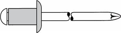 Gesipa Blindniet Al/St 3x5mm Standard KS 1,5-2,5mm (Pack mit 500 St) (1433467)