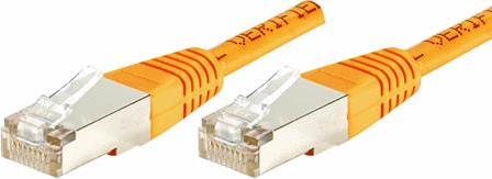 EXERTIS CONNECT Patchkabel F/UTP, CAT.6, orange, 5,0 m Patchkabel mit besonders schmalem Knickschutz