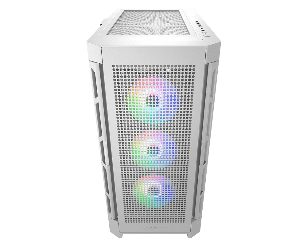 Cougar Duoface Pro RGB Gaming Midi Tower Gehäuse ATX EATX USB-C 3.2 Gen 2 Gehärtetes Glas Weiß